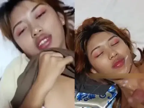 ဘဲနဲ့ ခပ်ကြမ်းကြမ်းလိုးပြီး မျက်နှာပေါ် အပန်းခံတဲ့ နာ့စ်မလေး အပြာကား